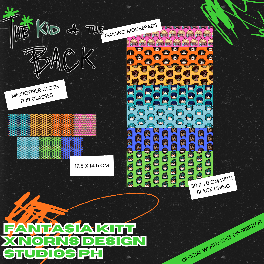 FANTASIA KITT THE KID AT THE BACK OFFICIAL MERCHANDISE - GAMING MOUSEPAD AND MICROFIBER CLOTH